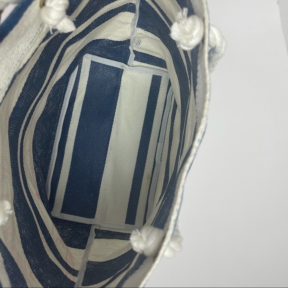 Victoria’s Secret VS in Paradise Blue Striped Tote Beach Bag - Picture 7 of 13